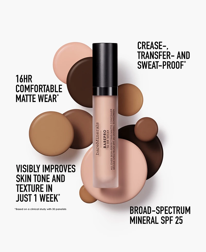 bareMinerals barePro 16HR All Over Skin-Perfecting Matte Concealer Mineral Spf 25