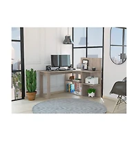 Fm Furniture Fresno Writing Computer Desk, Four Shelves