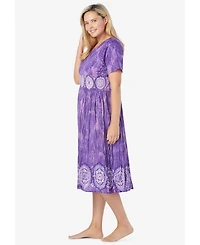 Only Neccessities Women's Necessities Crinkle Cotton Lounger