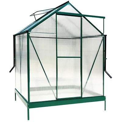 Premium Aluminum Greenhouse, Polycarbonate Panels, Sliding Door