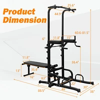 Streamdale Multifunctional Power Tower with Bench for Total Body Workout