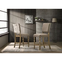 Streamdale Furniture Contemporary Rustic Counter Height Dining Chair Set in Driftwood Finish - Set of 2
