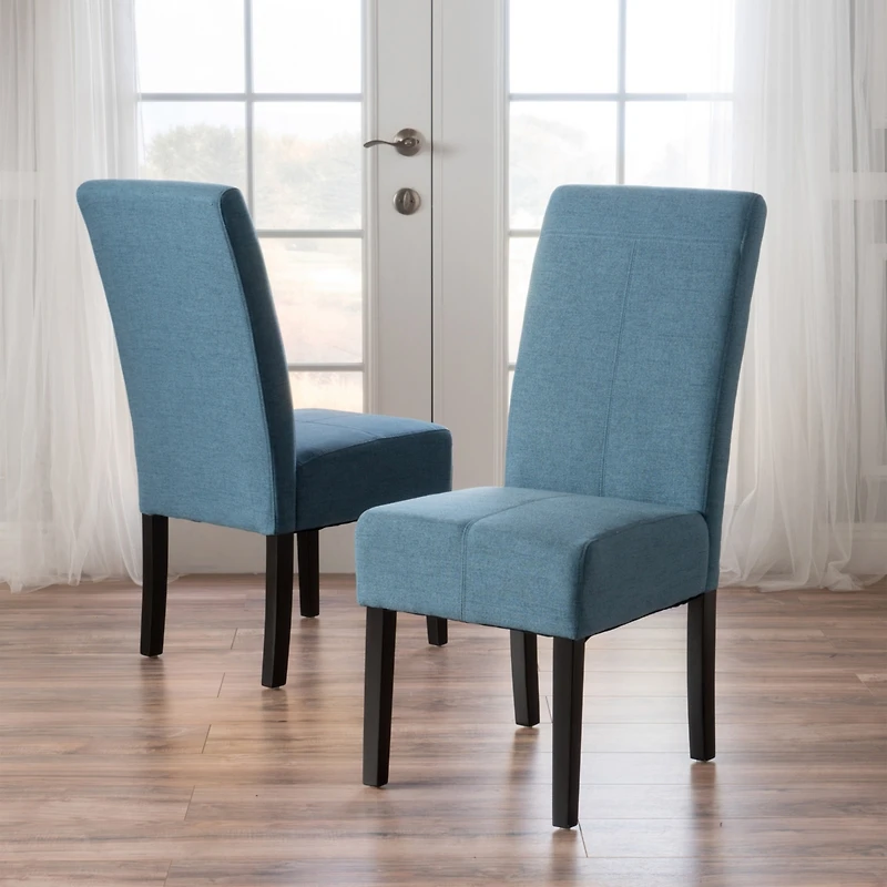 Streamdale Minimalist Upholstered Dining Chairs with T-Stitch Detail