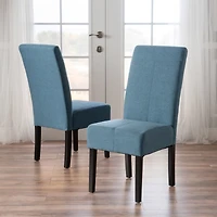 Streamdale Minimalist Upholstered Dining Chairs with T-Stitch Detail