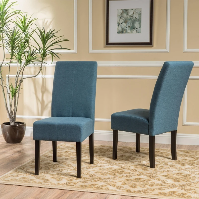 Streamdale Minimalist Upholstered Dining Chairs with T-Stitch Detail