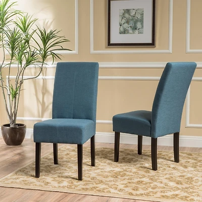 Streamdale Minimalist Upholstered Dining Chairs with T-Stitch Detail
