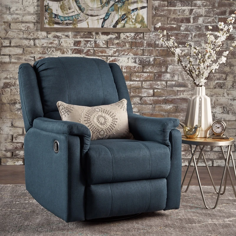 Streamdale Cozy Charcoal Swivel Glider Recliner
