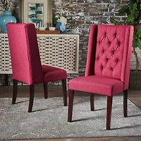 Streamdale Elegant Tufted Wingback Dining Chairs Sophistication and Comfort