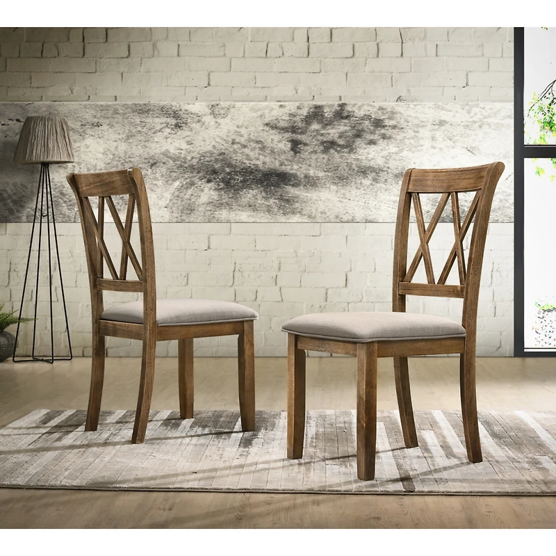 Streamdale Furniture Fabric Upholstered Dining Chair Set of 2