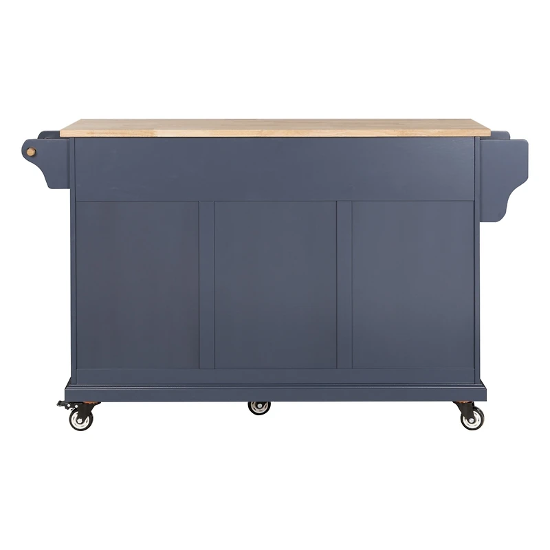 Streamdale Cambridge Natural Wood Top Kitchen Island with Storage