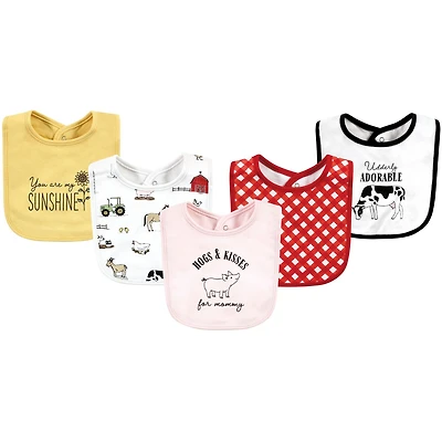 Hudson Baby Girls Absorbent Cotton Feeding Guards