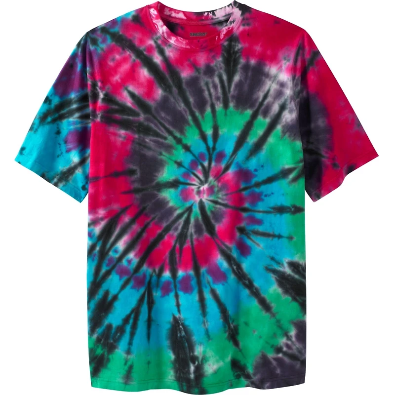 KingSize Big & Tall Lightweight Tie-Dye Crewneck Tee