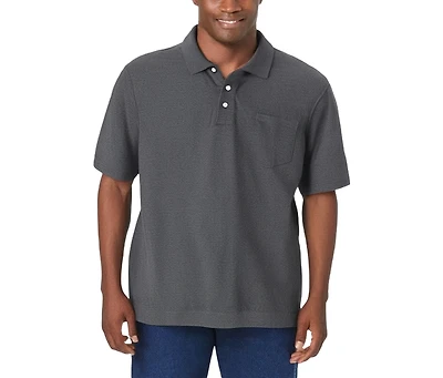 KingSize Big & Tall No Tuck Pocket Shrink-Less Cotton Polo Shirt