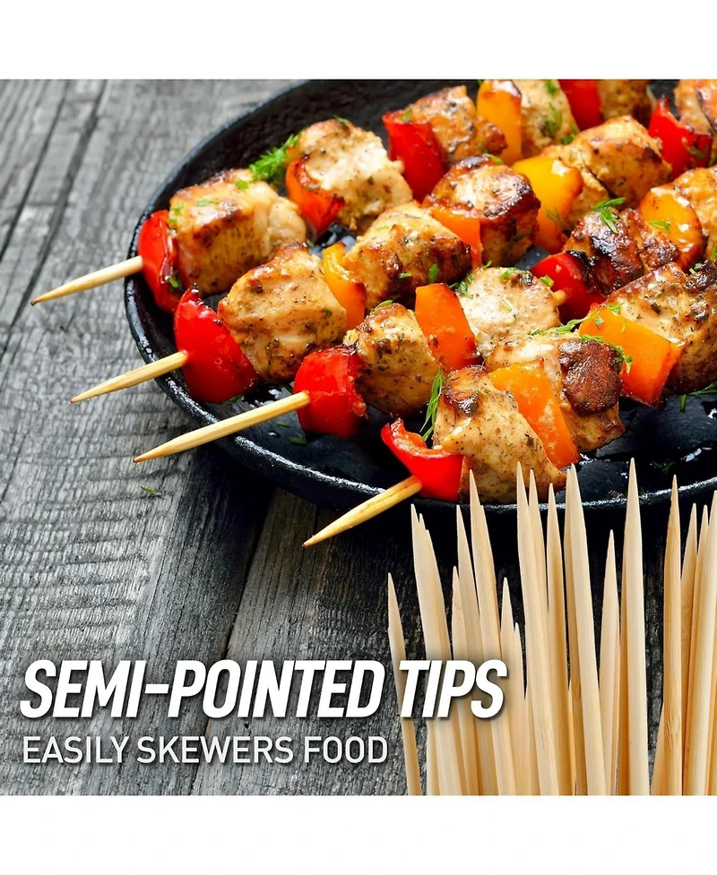 Zulay Kitchen Bamboo Marshmallow Roasting Sticks 17.5 inch - 120 Pack