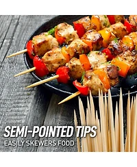 Zulay Kitchen Bamboo Marshmallow Roasting Sticks 17.5 inch - 120 Pack