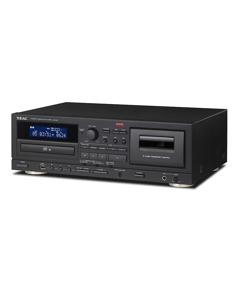 Teac Ad-850-se Cassette Deck & Cd Player with Microphone Input & Digital Recording