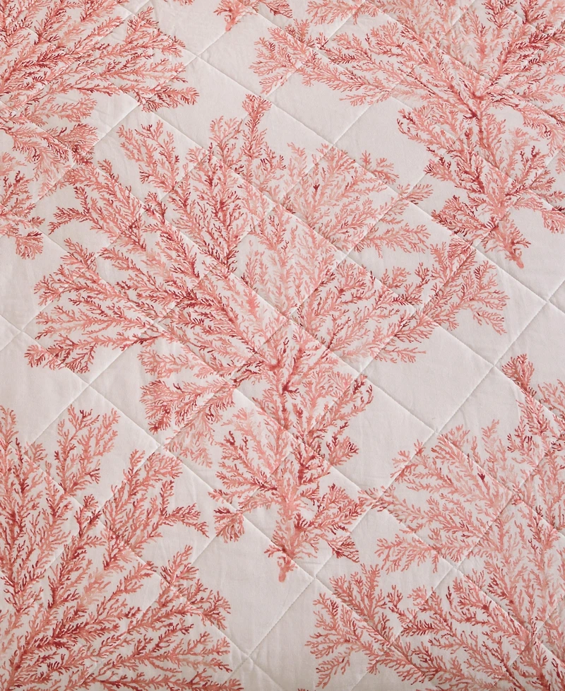 Tommy Bahama Home Coral Garden Reversible 3 Piece Quilt Set