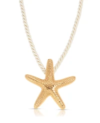 Ettika Silk Cord Starfish Pendant Necklace