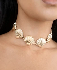 Ettika 18k Gold Plated Scallop Shell Body Chain