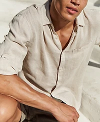Cotton On Men's Linen Long Sleeve Shirt