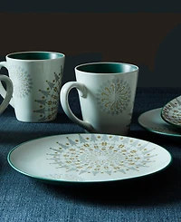 Noritake Dinnerware Set of 4 Colorwave Spruce Holiday Plates