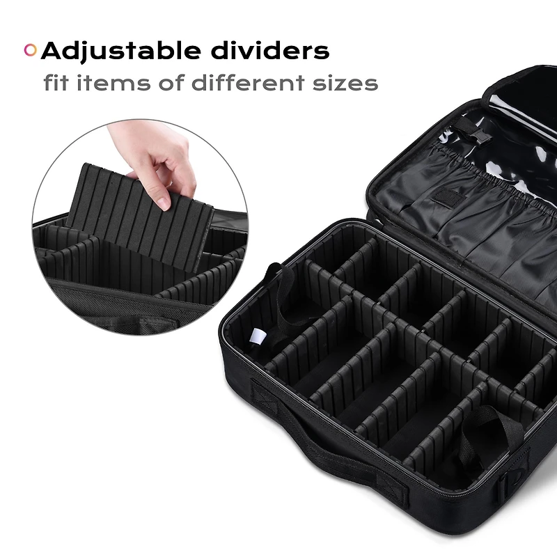 Byootique 13” Makeup Train Case Cosmetic Organized Bag Travel Storage Backpack