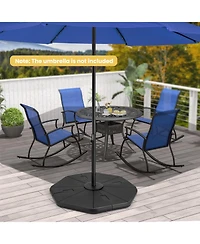 Slickblue 4-Piece Fillable Umbrella Base Stand for Garden Yard Poolside