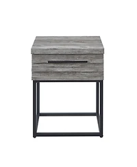 Streamdale Furniture Celestial Contemporary Storage End table, Gray