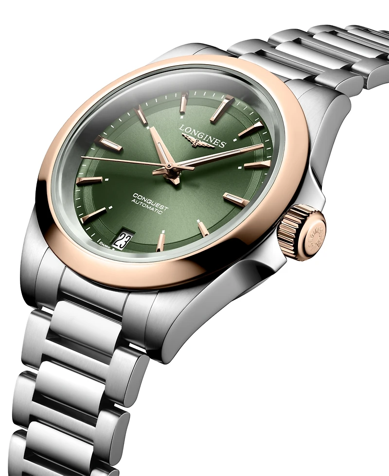 Longines Women's Swiss Automatic Conquest Stainless Steel Bracelet Watch 34mm