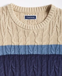 Club Room Men's Colorblocked Cable Sweater, Created for Macy's