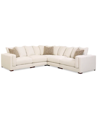 Barlien 5-Pc. Modular Fabric Sectional, Created for Macy's