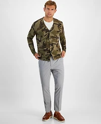 Club Room Men's 100% Cashmere Camo-Print V-Neck Cardigan, Macy's Exclusive