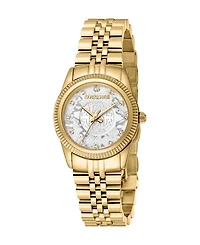 Roberto Cavalli Women's Quartz Gold-tone Stainless Steel Watch 28mm