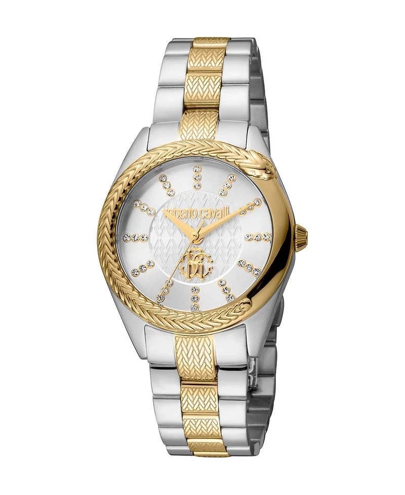 Roberto Cavalli Women's Quartz Two-tone Stainless Steel Watch 32mm