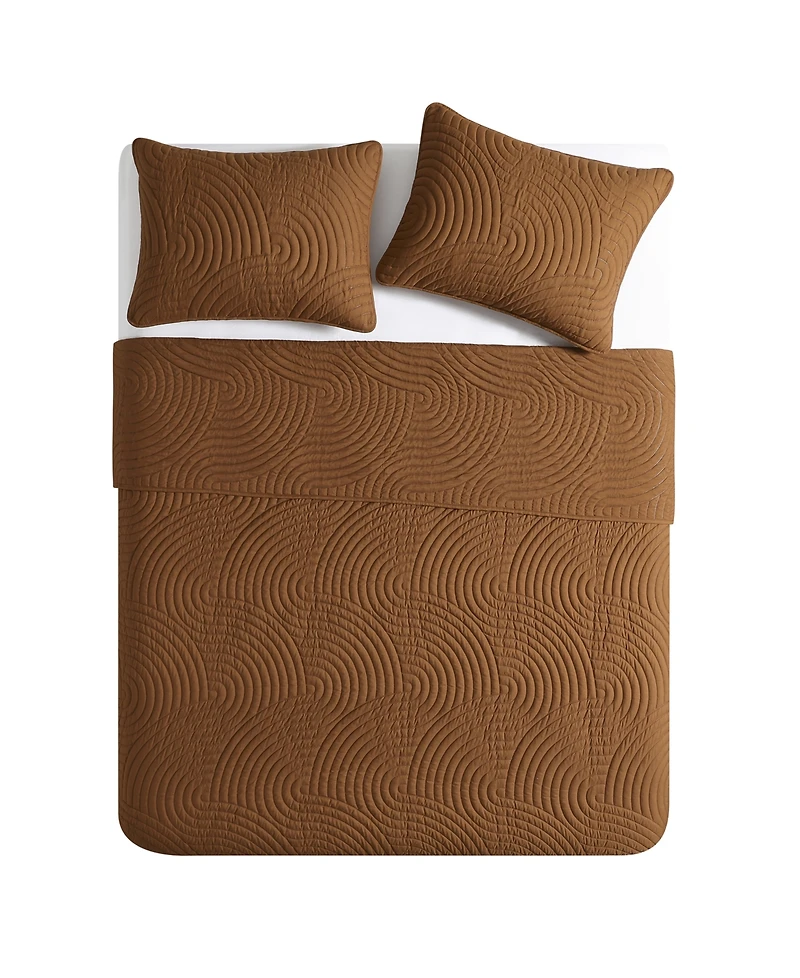 Vcny Home Sands 3-Piece Curved Quilt Set