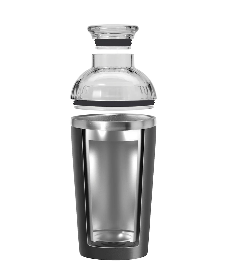 Oggi Groove 17oz. Double Wall Vacuum Insulated Stainless Steel Cocktail Shaker
