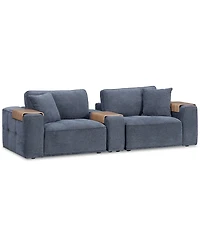 Nycolle 3-Pc. Modular Fabric Sofa with Console, Created for Macy's