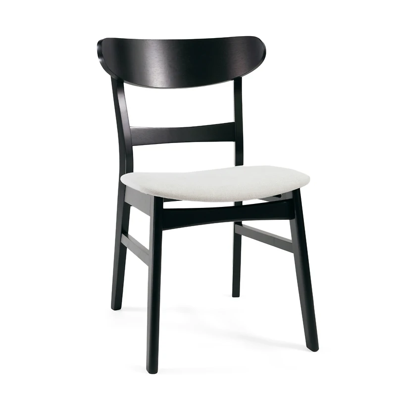 Streamdale Mid-Century Upholstered Dining Chair with Rubberwood Legs