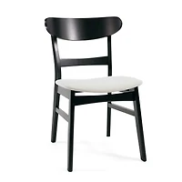 Streamdale Mid-Century Upholstered Dining Chair with Rubberwood Legs