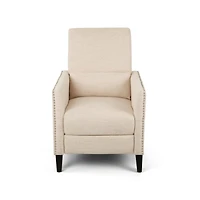 Streamdale Contemporary Push-Back Recliner with Nailhead Accents for Relaxation