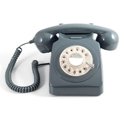 Gpo Retro GPO746RGY 746 Desktop Rotary Dial Telephone - Grey
