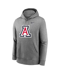 Nike Men's Heather Gray Arizona Wildcats Primetime Evergreen Club Fleece Pullover Hoodie