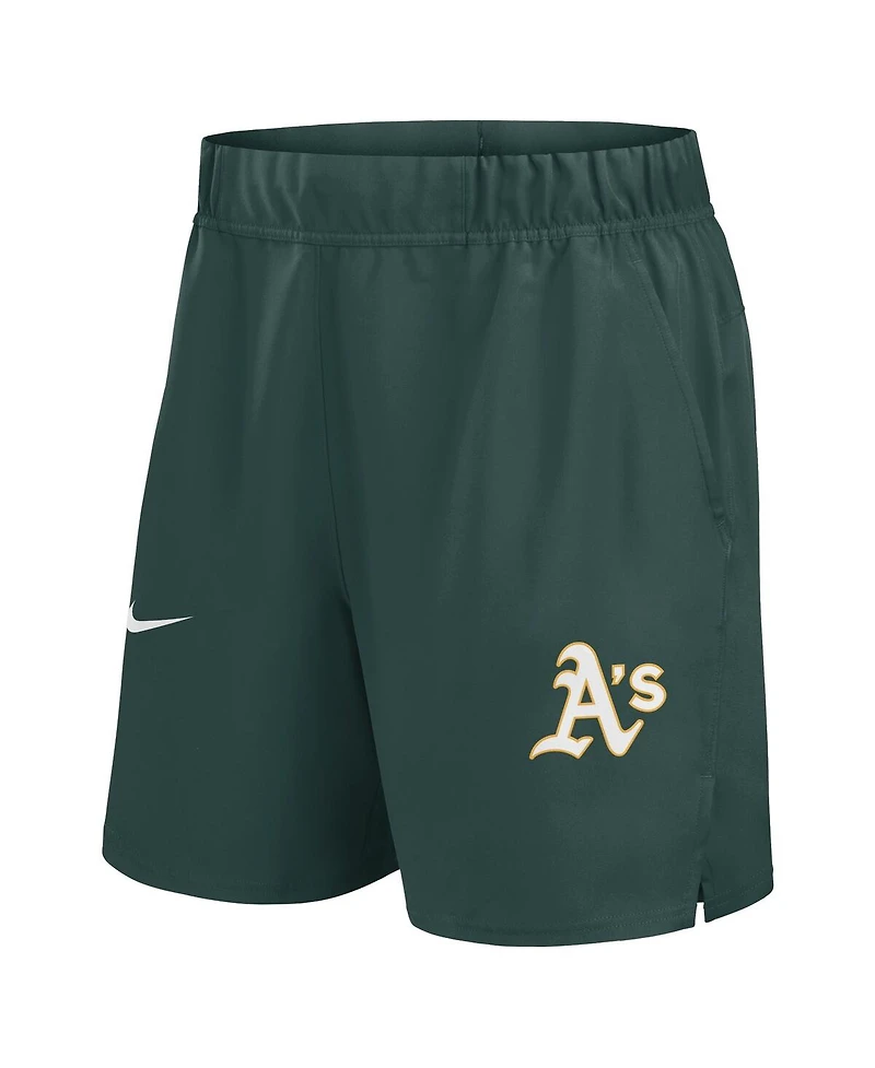 Nike Men's Green Oakland Athletics Woven Victory Performance Shorts