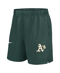 Nike Men's Green Oakland Athletics Woven Victory Performance Shorts