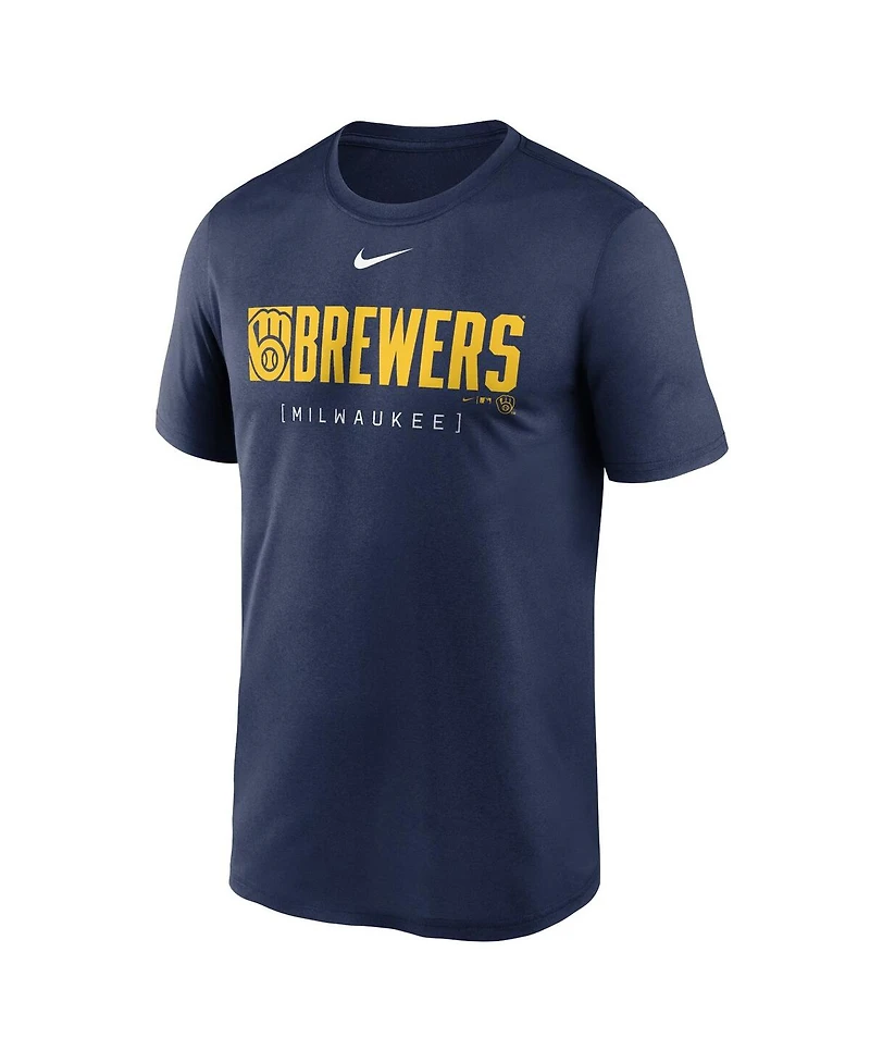 Nike Men's Navy Milwaukee Brewers Knockout Legend Performance T-Shirt