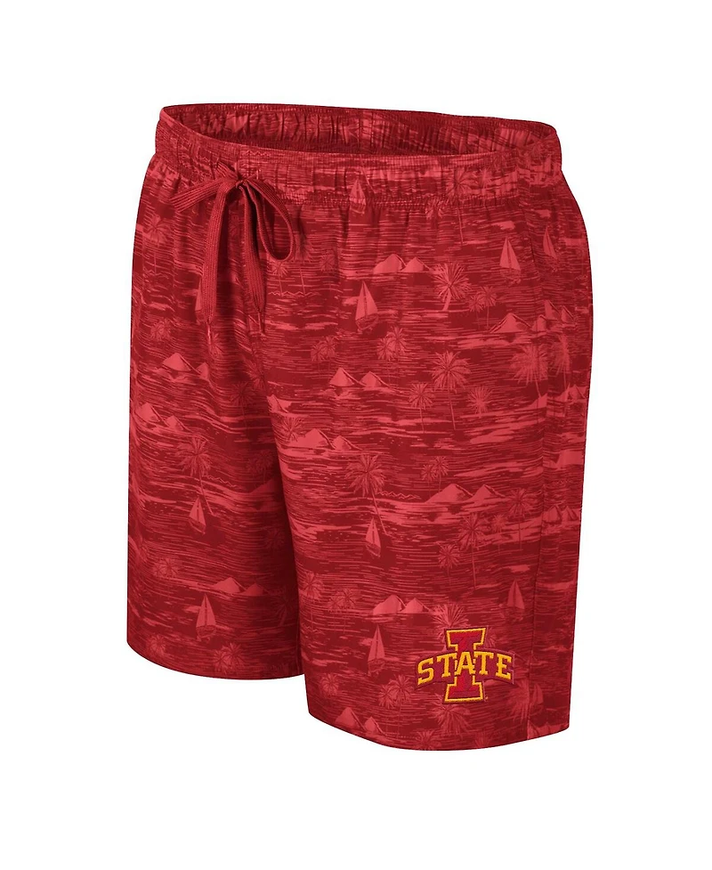 Colosseum Men's Cardinal Iowa State Cyclones Ozark Swim Shorts