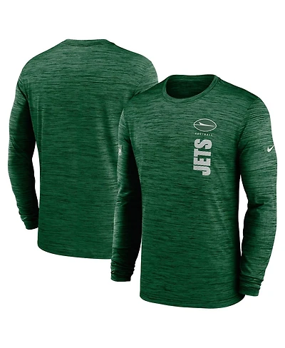 Nike Men's Green New York Jets 2024 Sideline Velocity Performance Long Sleeve T-Shirt
