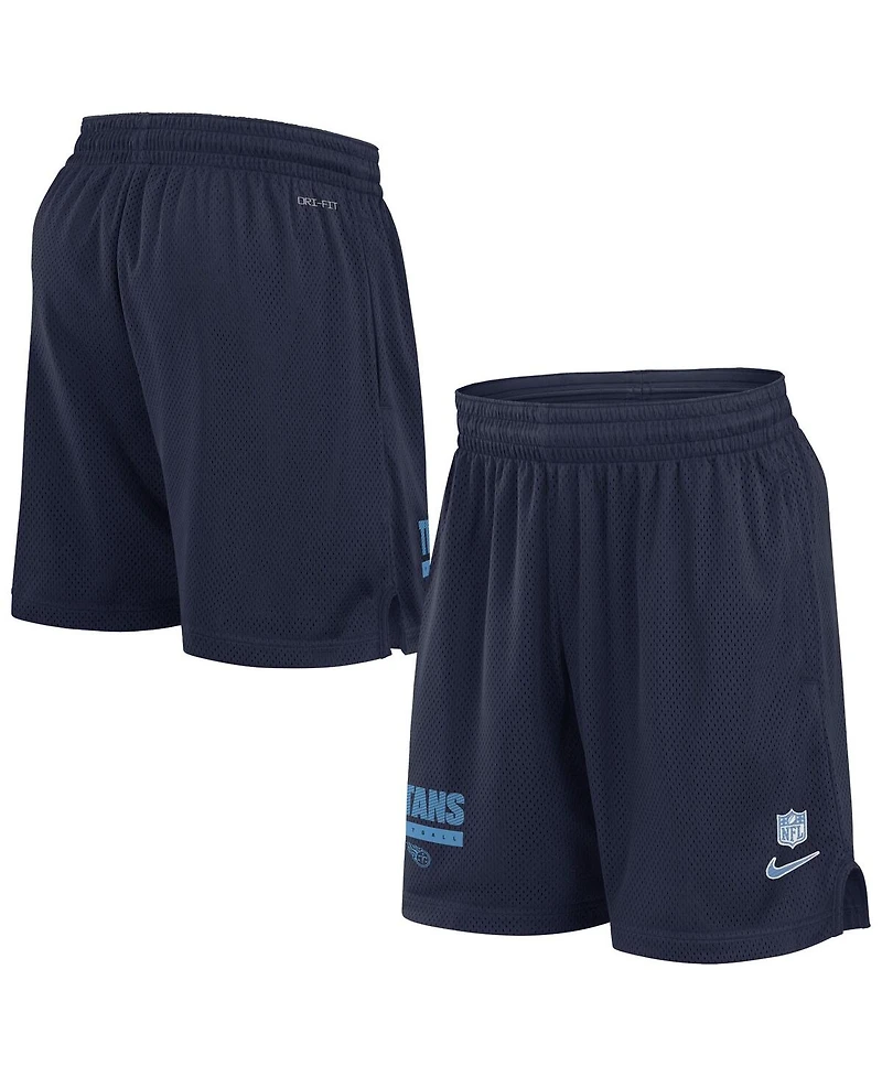 Nike Men's Navy Tennessee Titans 2024 Sideline Performance Mesh Shorts