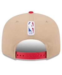New Era Men's Tan/Red Chicago Bulls 2024 Nba Draft 9FIFTY Snapback Hat