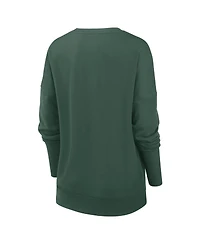 Nike Women's Green Green Bay Packers Rewind Playback Icon Performance Pullover Sweatshirt